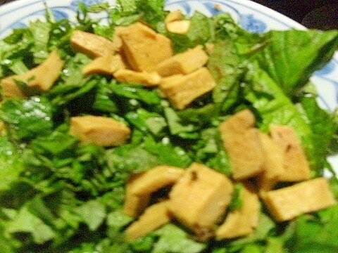 高野豆腐とキャベツのサラダ